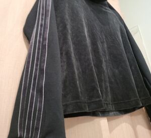 adidas Black Hooded Sweatshirt with Logo Tag